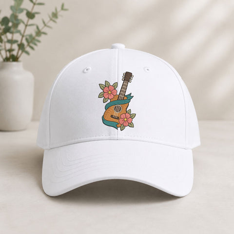Floral Guitar Machine Embroidery Design – Boho Acoustic Guitar Flower Embroidery File Embroidery/Applique DESIGNS PatternFeed8 