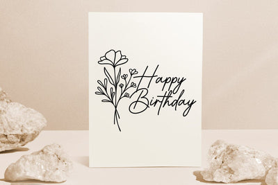 Floral Happy Birthday SVG RFCreative 
