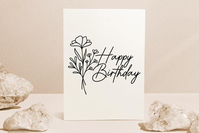 Floral Happy Birthday SVG RFCreative 