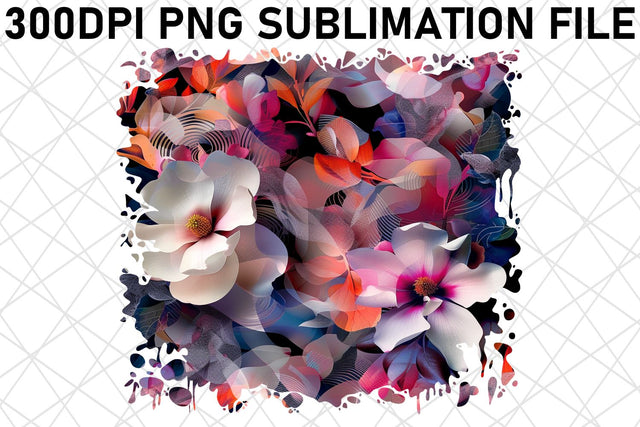 Floral Harmony PNG Design Vibrant Color Sublimation afrosvg 