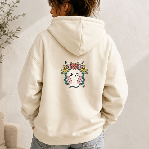 Floral Headphones Machine Embroidery Design – Music Lover Flowers Headset Embroidery File Embroidery/Applique DESIGNS PatternFeed8 