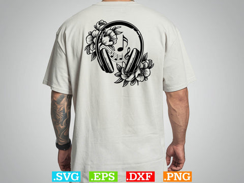 Floral Headphones Svg Bundle, Music Lover Svg, Dj Headphones Svg SVG Creativeart88 