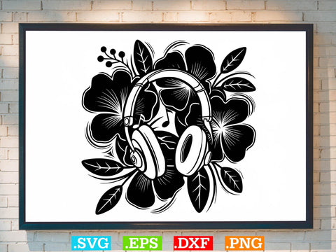 Floral Headphones Svg Bundle, Music Lover Svg, Dj Headphones Svg SVG Creativeart88 