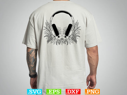 Floral Headphones Svg Bundle, Music Lover Svg, Dj Headphones Svg SVG Creativeart88 