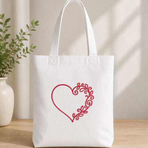 Floral Heart Outline Machine Embroidery Design Romantic Vine Heart Embroidery File Embroidery/Applique DESIGNS PatternFeed8 