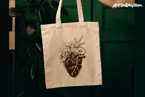 Floral heart Svg, Heart Svg, Flower Heart Svg, Flowers Svg, Love Svg SVG Artinrhythm shop 