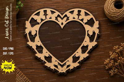 Floral Heart Vine Laser Cut SVG Design SVG Regulrcrative 