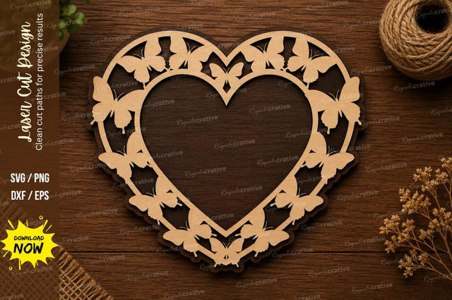 Floral Heart Vine Laser Cut SVG Design SVG Regulrcrative 