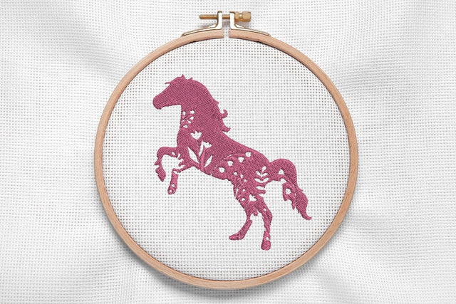 Floral Horse for Machine Embroidery Embroidery/Applique DESIGNS SvgOcean 