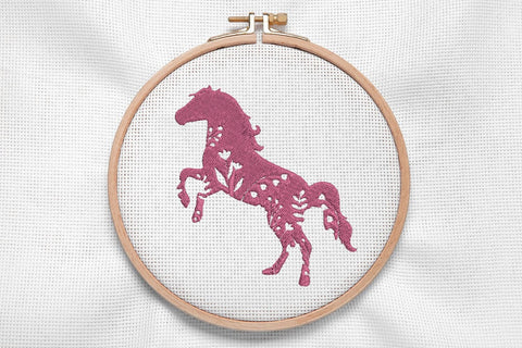 Floral Horse for Machine Embroidery Embroidery/Applique DESIGNS SvgOcean 