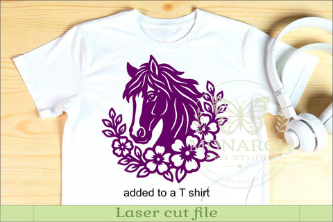 Floral Horse Head SVG Wildflower Wall Decor Laser Cut File SVG APInspireddesigns 