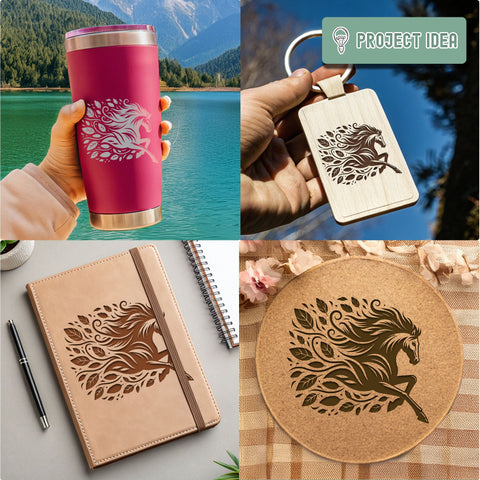 Floral Horse SVG DXF PNG JPG SVG CraftySVGStudio 