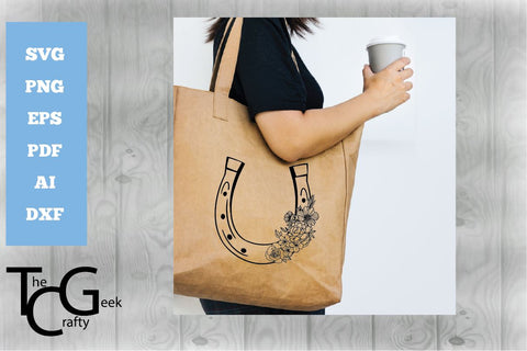 Floral Horseshoe SVG SVG The Crafty Geek 