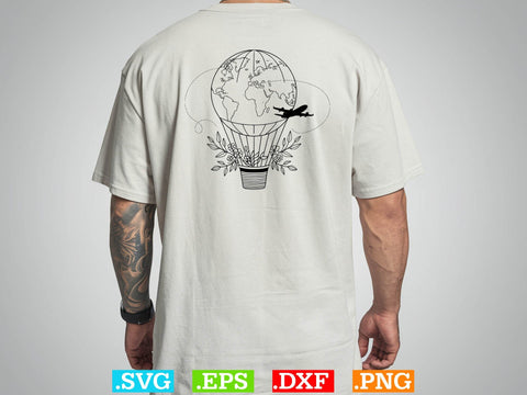 Floral Hot Air Balloon Svg Bundle, Hot Air Balloons Clip Art SVG Creativeart88 