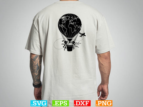 Floral Hot Air Balloon Svg Bundle, Hot Air Balloons Clip Art SVG Creativeart88 