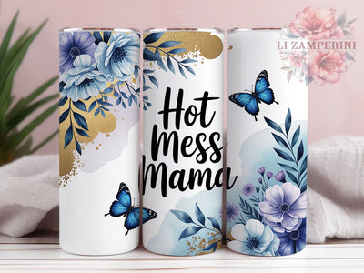Floral Hot Mess Mama Tumbler, Floral Mama Tumbler, Hot Mess 20oz Wrap, Sublimation Design, Stylish Gift Idea, Funny Mom Wrap, Floral Hot Mess Tumbler Sublimation Li Zamperini 