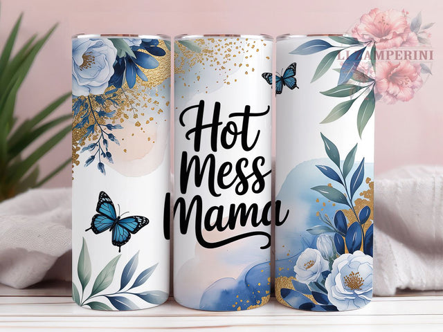 Floral Hot Mess Mama Tumbler, Floral Mama Tumbler, Hot Mess 20oz Wrap, Sublimation Design, Stylish Gift Idea, Funny Mom Wrap, Floral Hot Mess Tumbler Sublimation Li Zamperini 