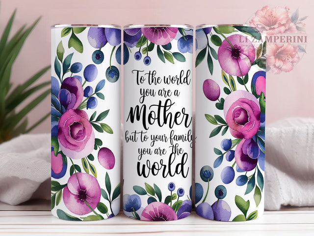 Floral Inspirational Mom Tumbler, Motherhood Quote Cup, Inspirational Mom Wrap, 20oz Mother’s Day Tumbler, Loving Mom Sublimation PNG, Elegant Mom Gift Design, Mom Life Tumbler Sublimation Li Zamperini 