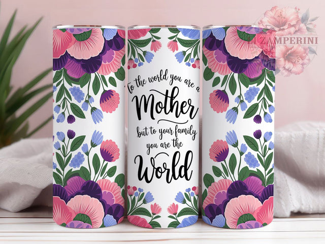 Floral Inspirational Mom Tumbler, Motherhood Quote Cup, Inspirational Mom Wrap, 20oz Mother’s Day Tumbler, Loving Mom Sublimation PNG, Elegant Mom Gift Design, Mom Life Tumbler Sublimation Li Zamperini 