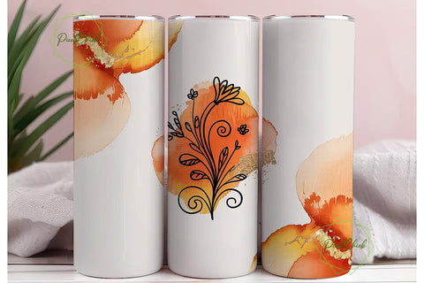 Floral Inspirational Quote Tumbler Wrap Sublimation PixelChick 