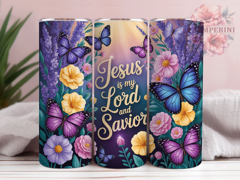 Floral Jesus Butterfly Tumbler, Easter Butterfly Tumbler, Lord and Savior Wrap, Stylish 20oz Wrap, Sublimation Design, Trendy Gift Idea, Inspirational Christian Tumbler Sublimation Li Zamperini 