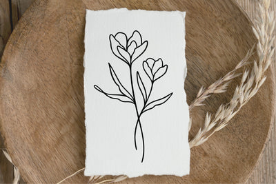 Floral Line Art SVG RFCreative 