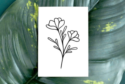 Floral Line Art SVG RFCreative 