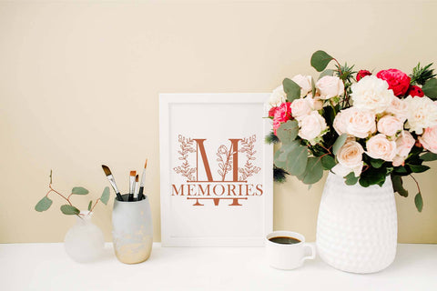 Floral Line Monogram Font Dm Letter Studio 