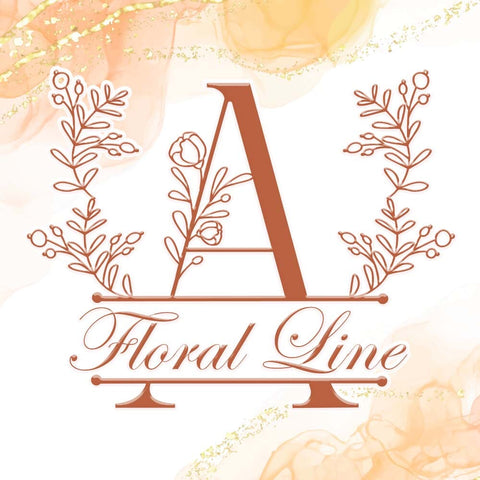 Floral Line Monogram Font Dm Letter Studio 