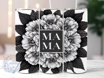 Floral Mama 20oz Skinny Tumbler, Mama Tumbler Png, Straight & Tapered Tumbler Wrap, Instant Digital Download Sublimation ToriDesigns 