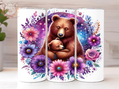 Floral Mama Bear 20oz Tumbler Png, Straight & Tapered Tumbler Png, Mother's Day Tumbler Png, Digital Download PNG Sublimation Lara' s Designs 