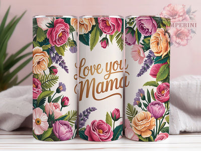 Floral Mama Gift Tumbler Wrap, Mama Tumbler Design, 20oz Sublimation Wrap, Floral Mama Tumbler, Cute Mom Tumbler, Mama Gift Design, Tumbler For Mom Sublimation Li Zamperini 