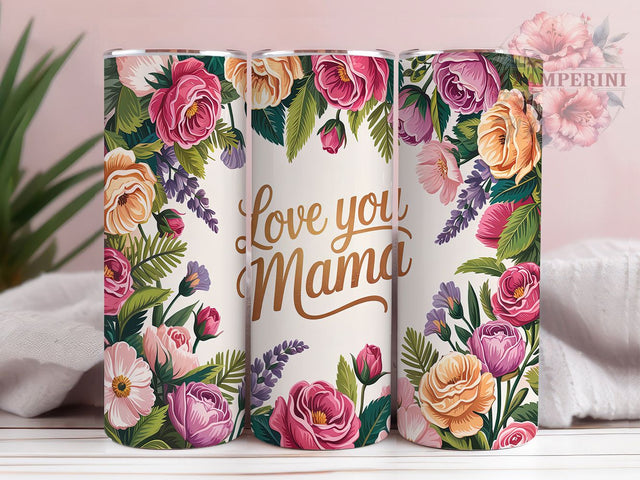 Floral Mama Gift Tumbler Wrap, Mama Tumbler Design, 20oz Sublimation Wrap, Floral Mama Tumbler, Cute Mom Tumbler, Mama Gift Design, Tumbler For Mom Sublimation Li Zamperini 