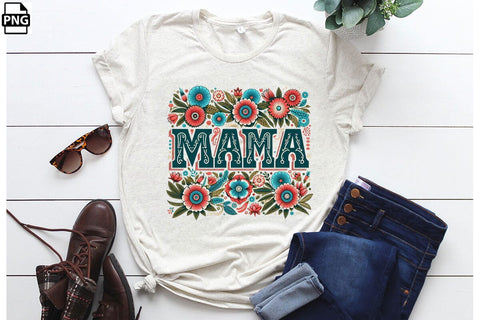 Floral Mama Mother's Day Sublimation Clipart Printable File Sublimation Creativedesigntee 