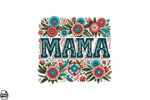 Floral Mama Mother's Day Sublimation Clipart Printable File Sublimation Creativedesigntee 