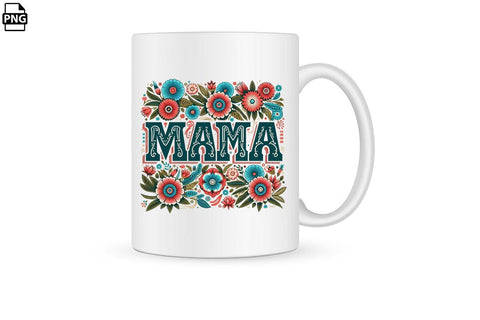 Floral Mama Mother's Day Sublimation Clipart Printable File Sublimation Creativedesigntee 