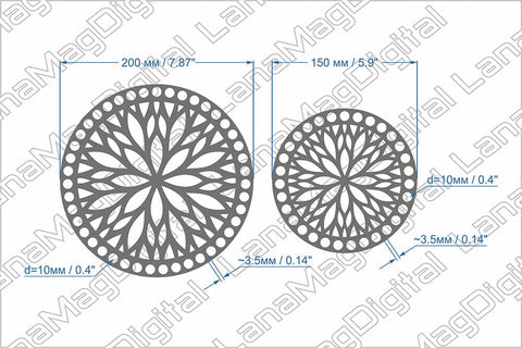 Floral Mandala crochet basket base svg Macrame bottom SVG LanaMagDigital 