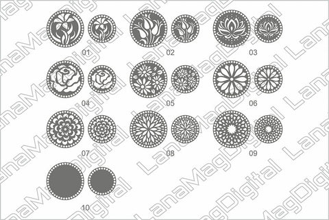 Floral Mandala crochet basket base svg Macrame bottom SVG LanaMagDigital 