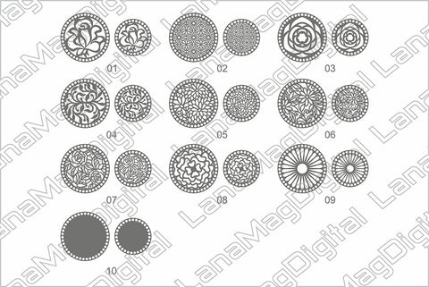 Floral Mandala crochet basket base svg Macrame bottom SVG LanaMagDigital 