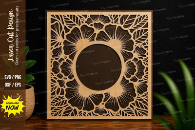 Floral Mandala Frame SVG Laser Cut Svg Design SVG Regulrcrative 