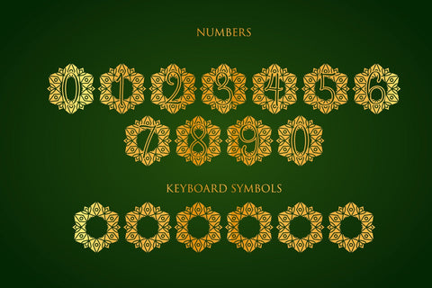 Floral Mandala Monogram Font Dm Letter Studio 