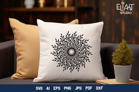 Floral Mandala SVG, Floral Ornament SVG. SVG Elinorka 