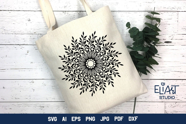 Floral Mandala SVG, Floral Ornament SVG. SVG Elinorka 