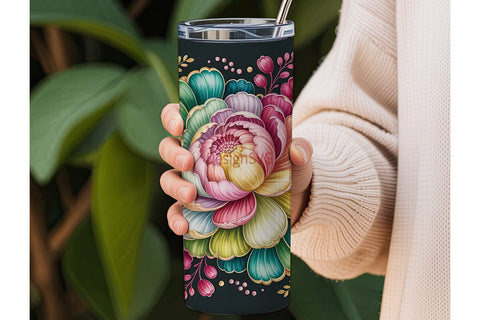 Floral Mandala Wind Spinner Design Sublimation DesignSVG 