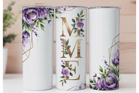 Floral Meme 20oz Tumbler Wrap Sublimation PixelChick 
