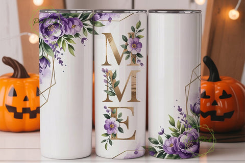 Floral Meme 20oz Tumbler Wrap Sublimation PixelChick 