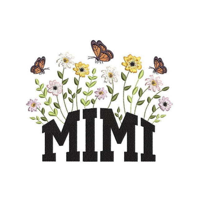 Floral Mimi Flower Embroidery Design, Mother's Day Embroidery Design, 4 sizes, Instant Download Embroidery/Applique DESIGNS Nino Nadaraia 