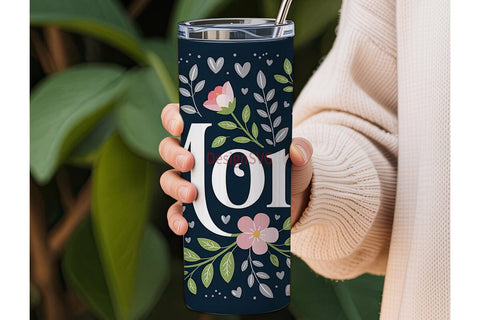 Floral Mom 20oz Tumbler Design Sublimation DesignSVG 