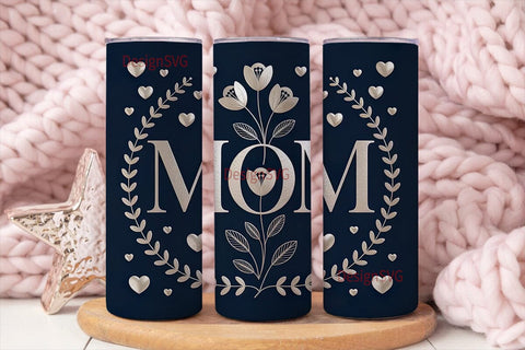 Floral Mom 20oz Tumbler Design Sublimation DesignSVG 