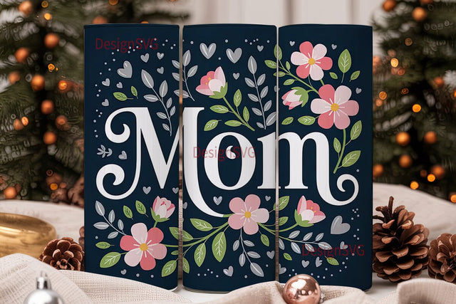 Floral Mom 20oz Tumbler Design Sublimation DesignSVG 